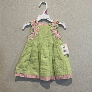 Green and Pink Kids Dress